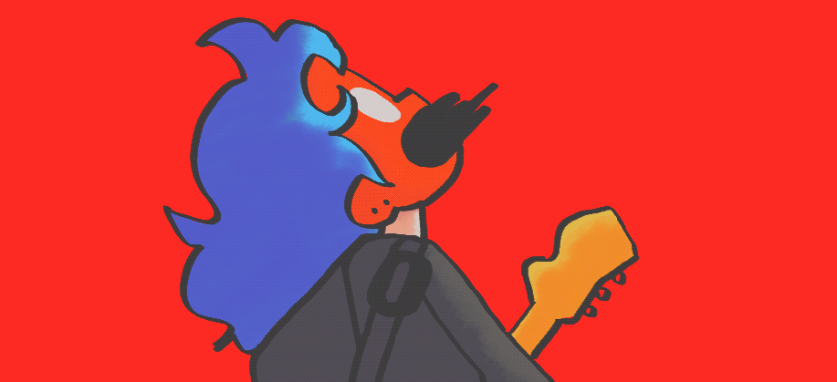 Sal Fisher from Sally Face; looping gif illustration